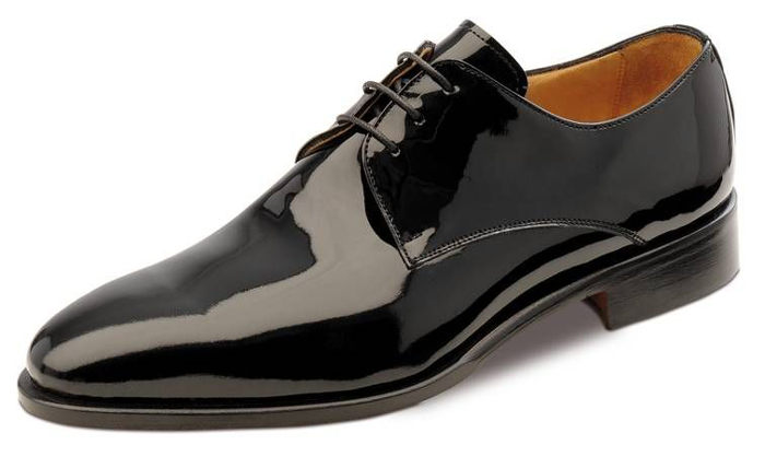 Wilvorst - fekete alkalmi cipő, lakk cipő, báli cipő